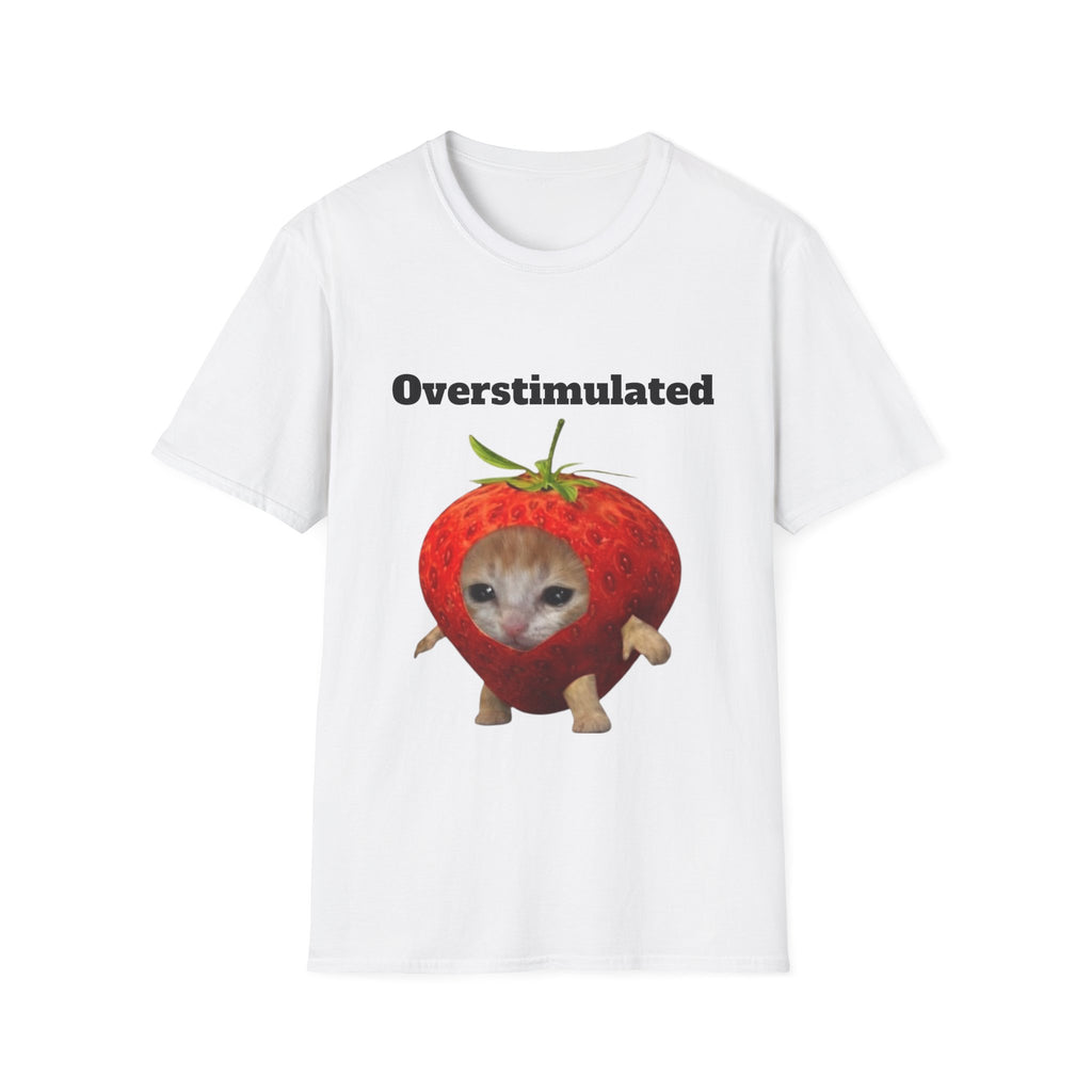 Overstimulated Strawberry Cat T-Shirt