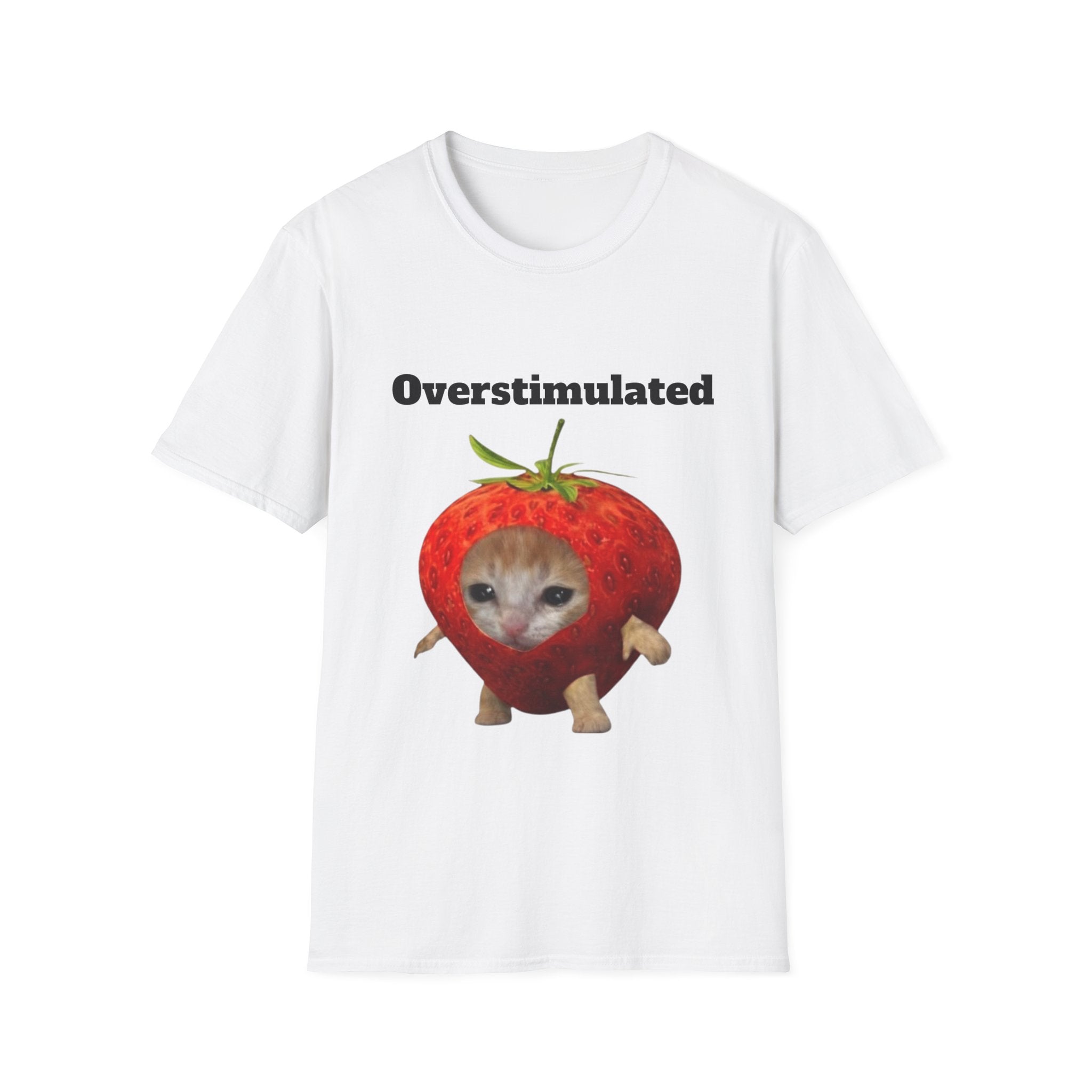 Overstimulated Strawberry Cat T-Shirt